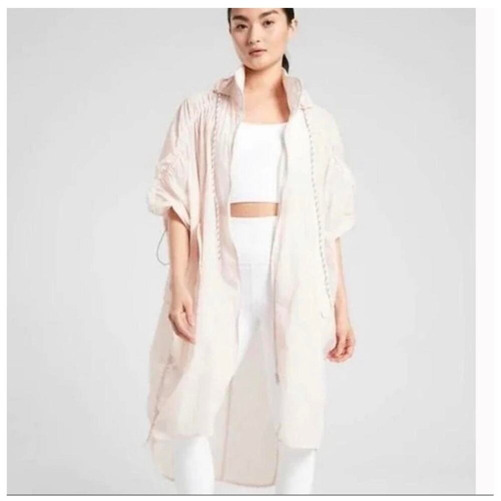 🌸 Athleta Waterproof Parachute Canopy Jacket | Size XXS | Blush Pink
